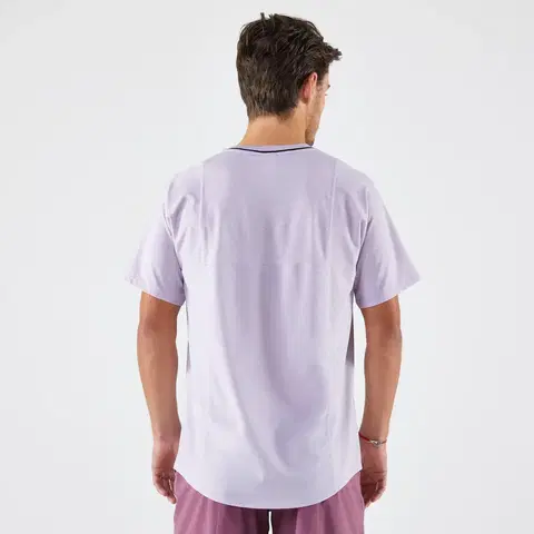 bedminton Pánske tenisové tričko Dry Gaël Monfils s krátkym rukávom fialové