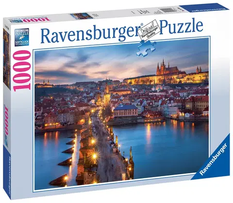 Hračky puzzle RAVENSBURGER - Praha V Noci 1000 Dielikov