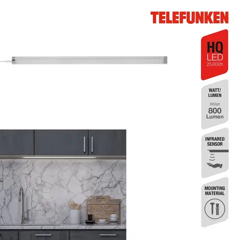 Osvetlenie kuchynskej linky Telefunken LED osvetlenie pod skrinku Zeus, dĺžka 57 cm