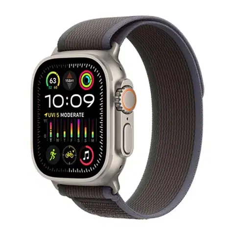 Inteligentné hodinky Apple Watch Ultra 2 GPS , 49mm , titánové puzdro  s trailovým remienkom modrá/čierna - M/L