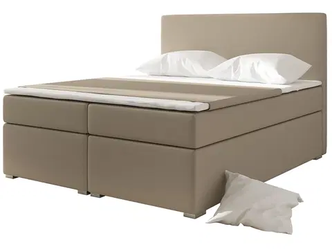 Postele NABBI Diana 180 čalúnená manželská posteľ s úložným priestorom béžová