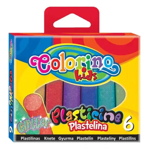 Kreatívne a výtvarné hračky PATIO - Colorino plastelína BROKÁT 6 farieb