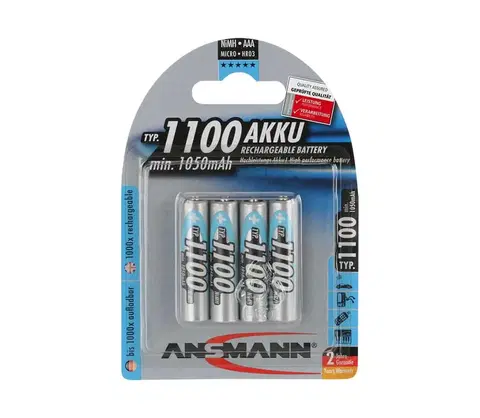 Predlžovacie káble Ansmann Ansmann 07521 Micro AAA - 4ks nabíjacia batéria AAA NiMH1,2V/1050mAh 