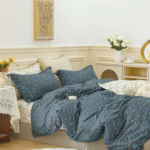 Posteľná bielizeň bavlnená saténová Bavlnená saténová posteľná bielizeň ALBS-01334B 140x200 cm Lasher