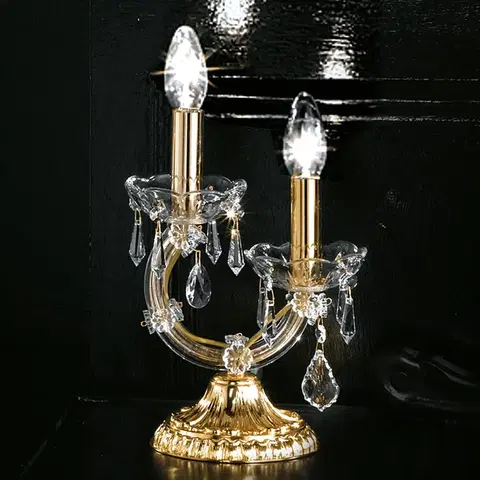 Stolové lampy Masiero Dvoj-plameňová stolná lampa Maria Teresa