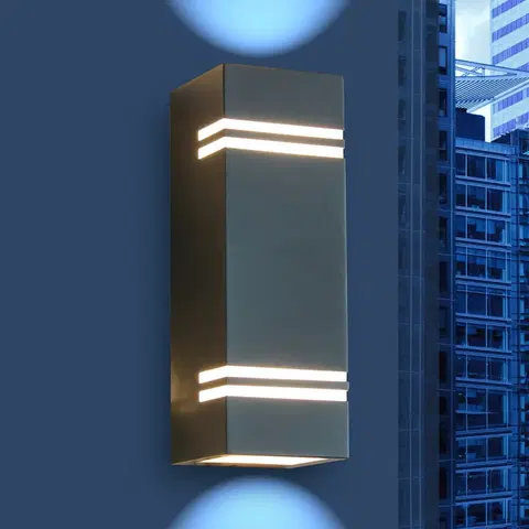 Vonkajšie nástenné svietidlá Eco-Light Moderné vonkajšie nástenné LED svietidlo