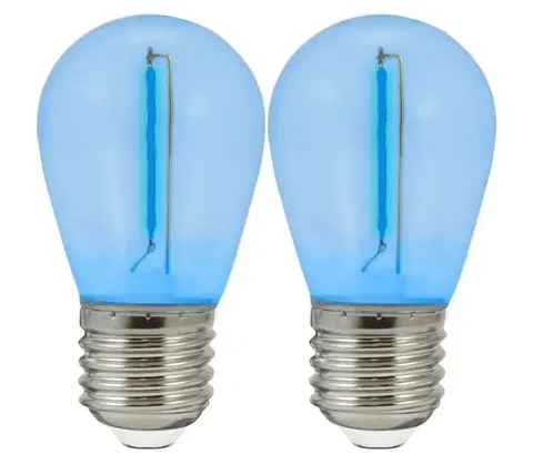 Žiarovky  SADA 2x LED Žiarovka PARTY E27/0,3W/36V modrá 