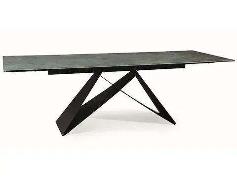 Jedálenské stoly WESTIGE jedálenský stôl 160, tyrkysová / čierna