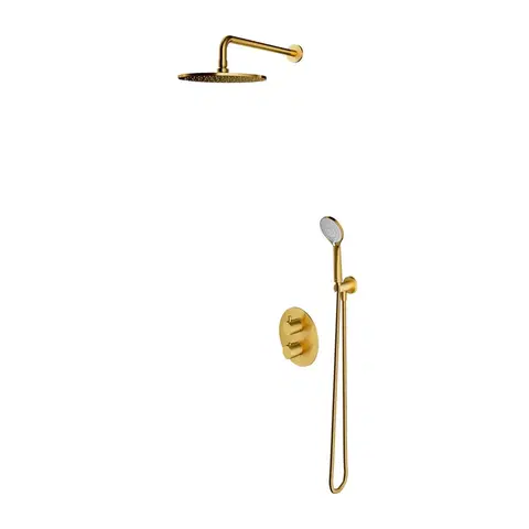 Kúpeľňa OMNIRES - Termostatický sprchový systém pre podomietkovú inštaláciu, brúsené zlato SYSYT05GLB