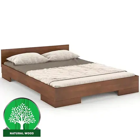 Drevené postele Posteľ drevené  buk Skandica Spectrum Nízka 90x200 orech