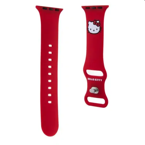 Príslušenstvo k wearables Hello Kitty Liquid Silicone Kitty Head Logo remienok pre Apple Watch 38/40 mm, červená