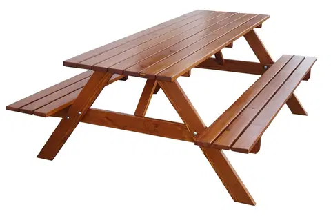 Záhradný pivný set - stôl a lavica Set PIKNIK - 180 cm - lakovaný Rojaplast