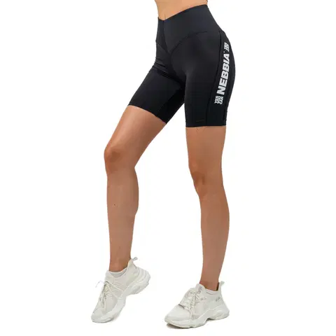 Dámske šortky Fitness šortky Nebbia s vysokým pásom ICONIC 238 Black - L