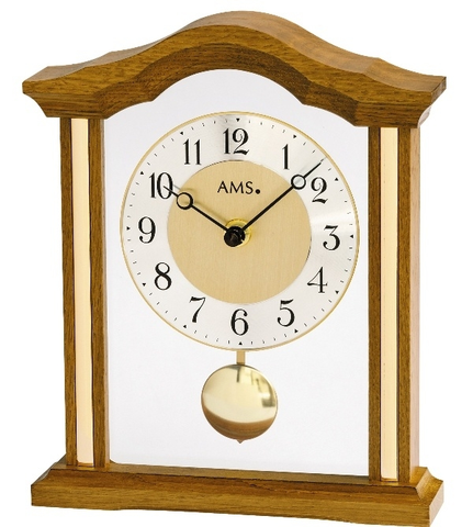 NÁSTENNÉ HODINY AMS Luxusné drevené stolové hodiny 1174/4 AMS 23cm