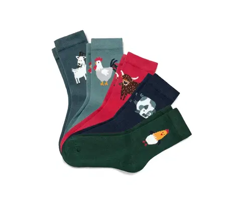 Socks Detské ponožky, 5 párov, zvierací motív