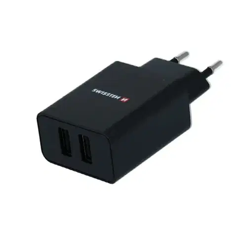 Nabíjačky pre mobilné telefóny Sieťový Adaptér Swissten Smart IC 2 x USB 2,1A Power a Dátový kábel USB  Lightning MFi 1,2 m, čierna 22056000