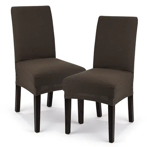 Doplnky do spálne 4home Multielastický poťah na stoličku Comfort hnedá, 40 - 50 cm, sada 2 ks