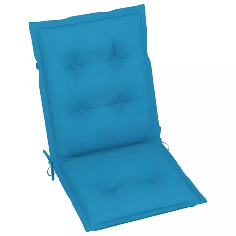 Záhradné sedáky Podušky na záhradné stoličky 2 ks Dekorhome Svetlo modrá