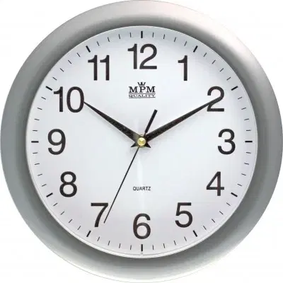 Hodiny Nástenné hodiny MPM, 2452.70 strieborná,  28cm
