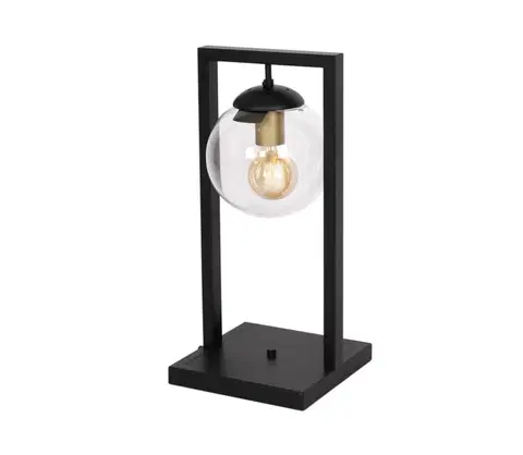 Lampy    108005 - Stolná lampa REY 1xE27/7W/230V čierna 