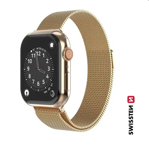 Príslušenstvo k wearables Swissten Milanese Loop for Apple Watch 38-40, gold 46000203