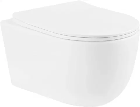 Záchody MEXEN/S - Carmen Závesná WC misa vrátane sedátka s slow-slim, duroplast, biela 30880300
