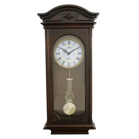 Hodiny Drevené nástenné hodiny s kyvadlom MPM E05.3893.54, 72cm