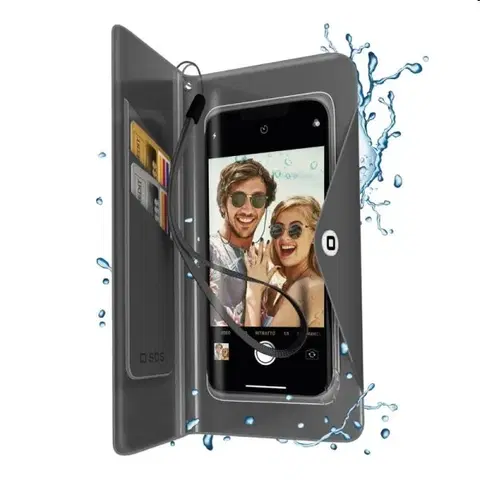 Puzdrá na mobilné telefóny Univerzálne puzdro SBS Splash-resistant pre smartfóny do 6,8'', čierna TEWATERWALK