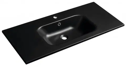 Kúpeľňa SAPHO - SIDRA umývadlo 101x46cm, liaty mramor, čierna mat SD101B