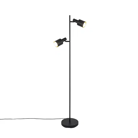 Stojace lampy Inteligentná stojaca lampa čierna vrátane 2 Wifi A60 - Stijn