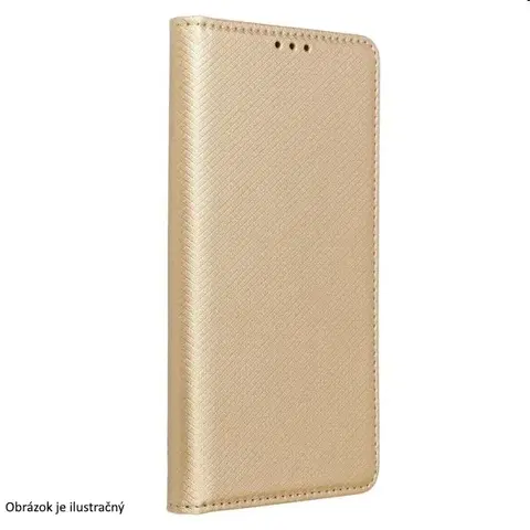 Puzdrá na mobilné telefóny Puzdro Smart Case Book pre Samsung Galaxy S23 Ultra, zlaté TEL186585