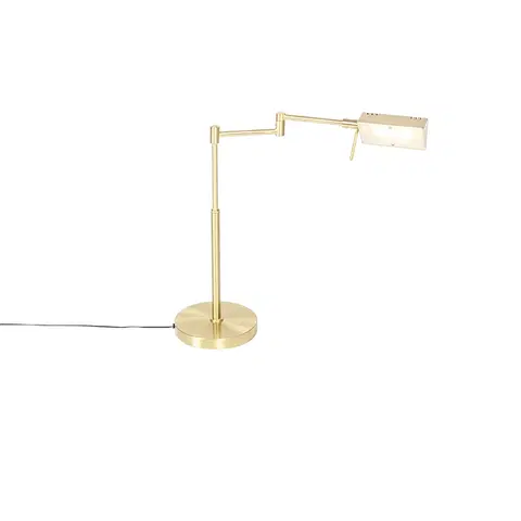 Stolove lampy Dizajnová stolná lampa zlatá vrátane LED s dotykovým stmievačom - Notia