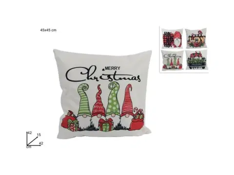 Vianočné dekorácie MAKRO - Vankúš vianočný 45x45cm rôzne motívy
