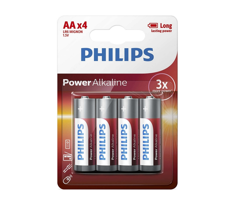 Predlžovacie káble Philips Philips LR6P4B/10 - 4 ks Alkalická batéria AA POWER ALKALINE 1,5V 