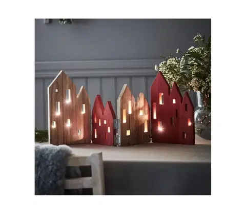 Svietidlá Markslöjd Markslöjd 705743 - LED Vianočná dekorácia VIEW LED/0,9W/3V drevo/červená 