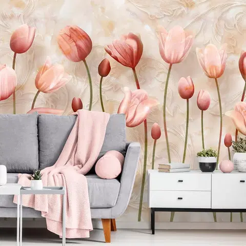 Samolepiace tapety Samolepiaca tapeta staroružové tulipány