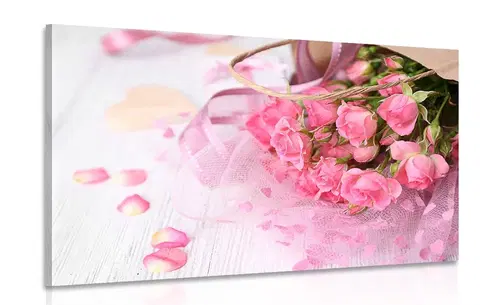 Obrazy zátišie Obraz kytica ružových ruží
