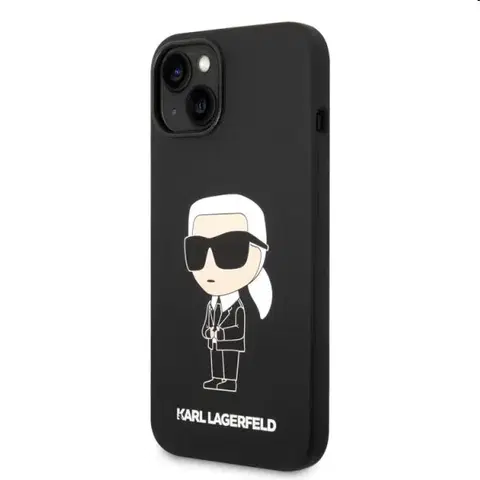 Puzdrá na mobilné telefóny Zadný kryt Karl Lagerfeld Liquid Silicone Ikonik NFT pre Apple iPhone 14 Plus, čierna 57983112371