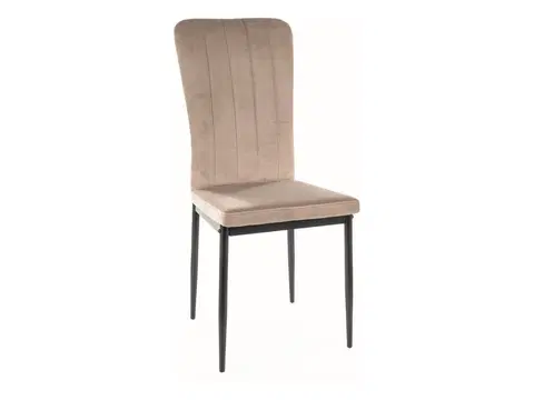 Jedálenské stoličky VENDA jedálenská stolička, tmavobéžová 