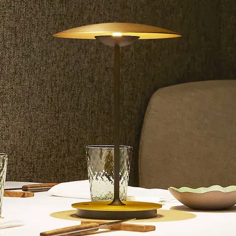 Stolové lampy Marset MARSET Ginger stolová LED lampa hliník, mosadz