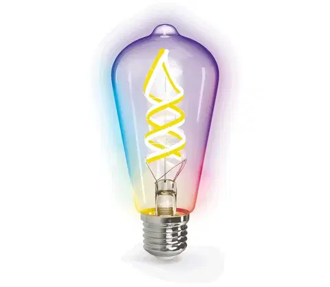 Žiarovky  B.V. LED RGB+CCT Žiarovka FILAMENT ST64 E27/4,9W/230V 2700-6500K Wi-Fi -  