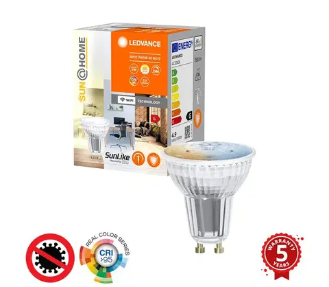 Žiarovky Ledvance LED Stmievateľná antibakteriálna žiarovka PAR16 GU10/4,9W/230V Wi-Fi - Ledvance 