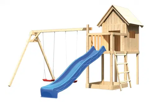 Hracie veže Detské ihrisko so šmýkačkou Dekorhome Modrá