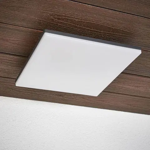 Vonkajšie stropné svietidlá Lucande Snímačom ovládané vonkajšie stropné svetlo Henni