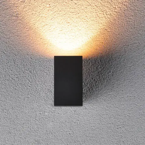Vonkajšie nástenné svietidlá Paulmann Paulmann Flame vonkajšie LED svietidlo, čierna