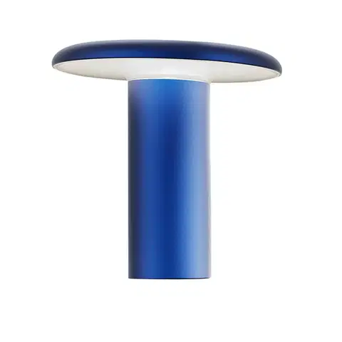 Stolové lampy Artemide Stolná LED lampa Artemide Takku s dobíjacou batériou, modrá