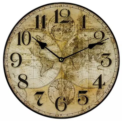 Hodiny Nástenné hodiny, Mapa, Fal4044, 30cm