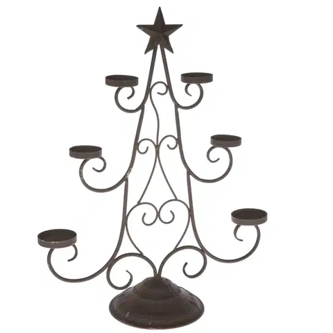 Vianočné dekorácie Vianočný kovový svietnik Starlet, , 37,5 x 48,5 x 15,5 cm