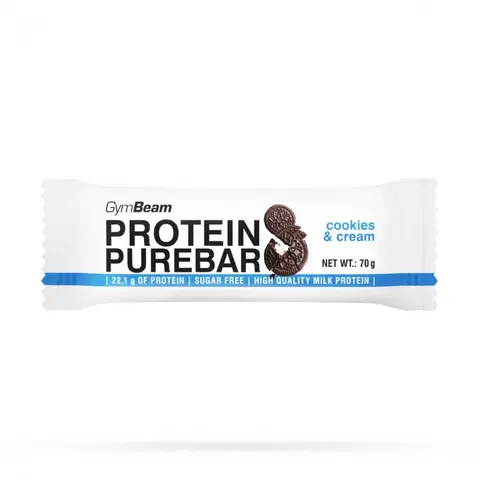 Proteínové tyčinky GymBeam Protein PureBar 70 g cookies & krém