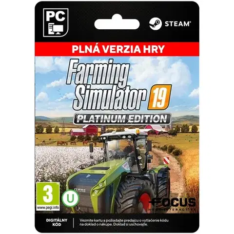 Hry na PC Farming Simulator 19 (Platinum Edition) [Steam]